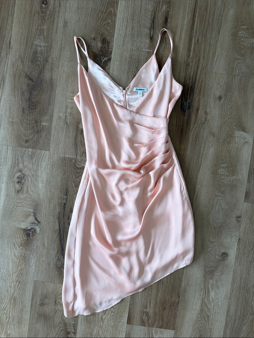 Express Pale Pink Satin Mini Slip Dress